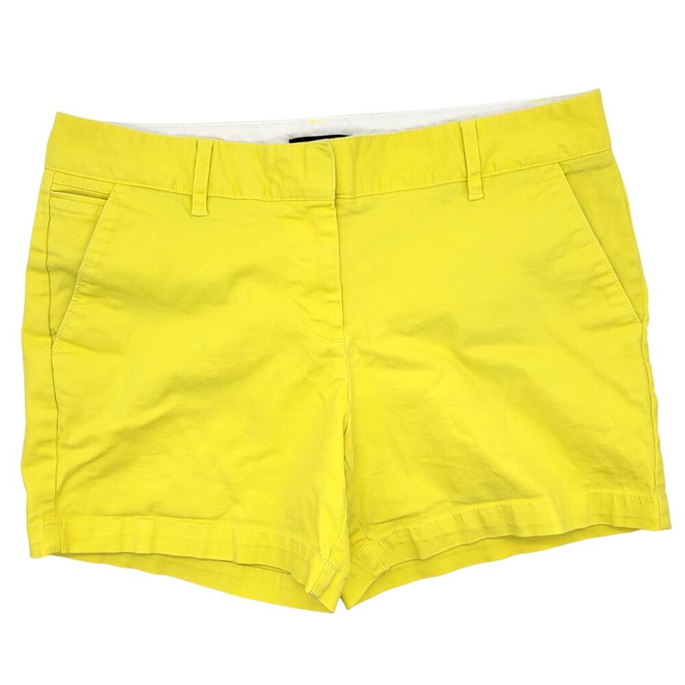 Lands' End Shorts Women's Size 8 Yellow Low Rise Chino Dressy Stretch DEFECT